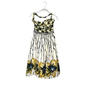 Girls From Savoy Dress Womens 4 Multicolor Floral Sweetheart Fit Flare Sundress